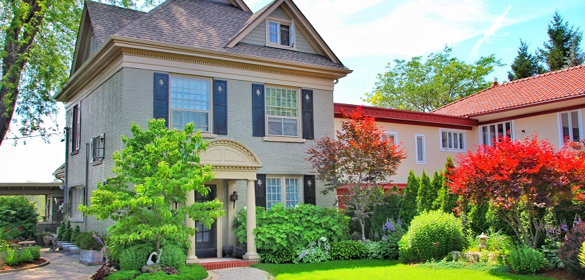 House with flowers